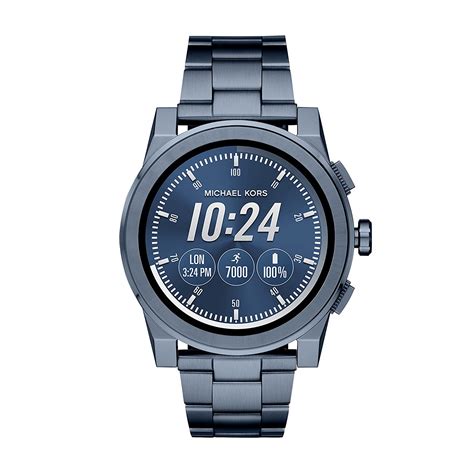 michael kors men's ion plated grayson smartwatch|Men's Grey Smartwatches .